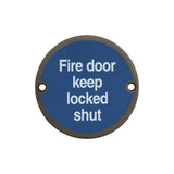 Stainless Steel Fire Door Keep Locked Shut
