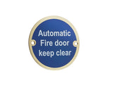 Stainless Steel Automatic Fire Door Keep Clear
