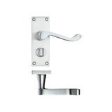Project Victorian scroll lever on privacy backplate -114mm x 40mm