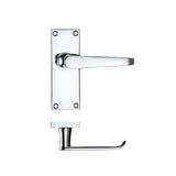 Project Victorian flat lever on latch backplate - 114 x 40mm