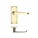 Project Victorian flat lever on latch backplate - 114 x 40mm