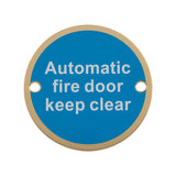 Automatic Fire Door - Keep Clear