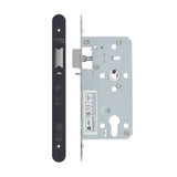 2 Piece - DIN night latch - 72mm c/c - backset 55mm - radius