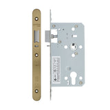 2 Piece - DIN night latch - 72mm c/c - backset 60mm - radius