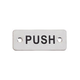 Rectangular Push Sign - 75 x 30mm