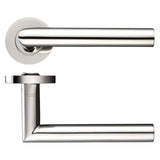 19mm Mitred Lever on Round Rose - Grade 304