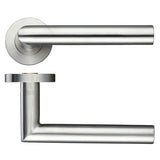 19mm Mitred Lever on Round Rose - Grade 304