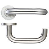 19mm Return to Door Lever - Push On Rose - 52mm Rose - Grade 201