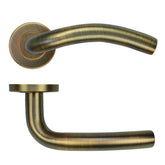 19mm Arched Lever on Round Rose 52mm x 8mm Push-on Rose - BS EN 1906 Grade 3 - Grade 201