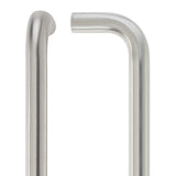 19mm D Pull Handle - 425mm Centers - Grade 316 - Bolt Through Fixings
