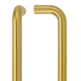 19mm D Pull Handle - 425mm Centers - Grade 304 - Bolt Through Fixings