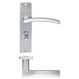 Amalfi lever on bathroom backplate