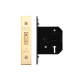 3 Lever Replacement Dead Lock - 64mm c/w PVD Forend and Strike