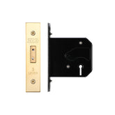 3 Lever Replacement Dead Lock - 76mm c/w PVD Forend and Strike