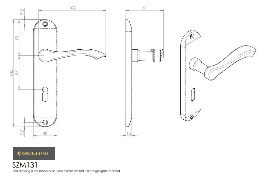 Lever on Backplate