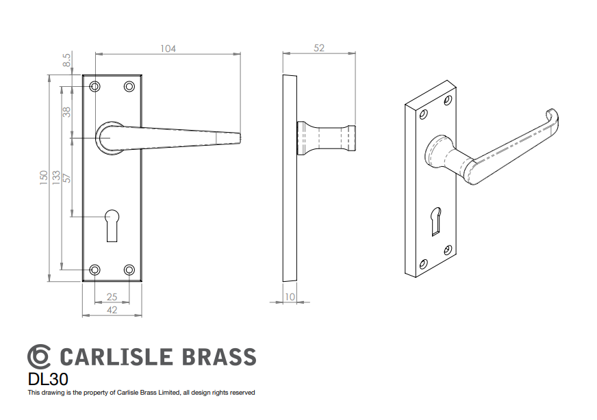 Victorian Ascot Lever on Backplate