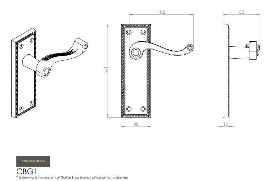 Georgian Lever on Backplate Contract Range