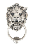 Antique Pewter Lion Head Door Knocker