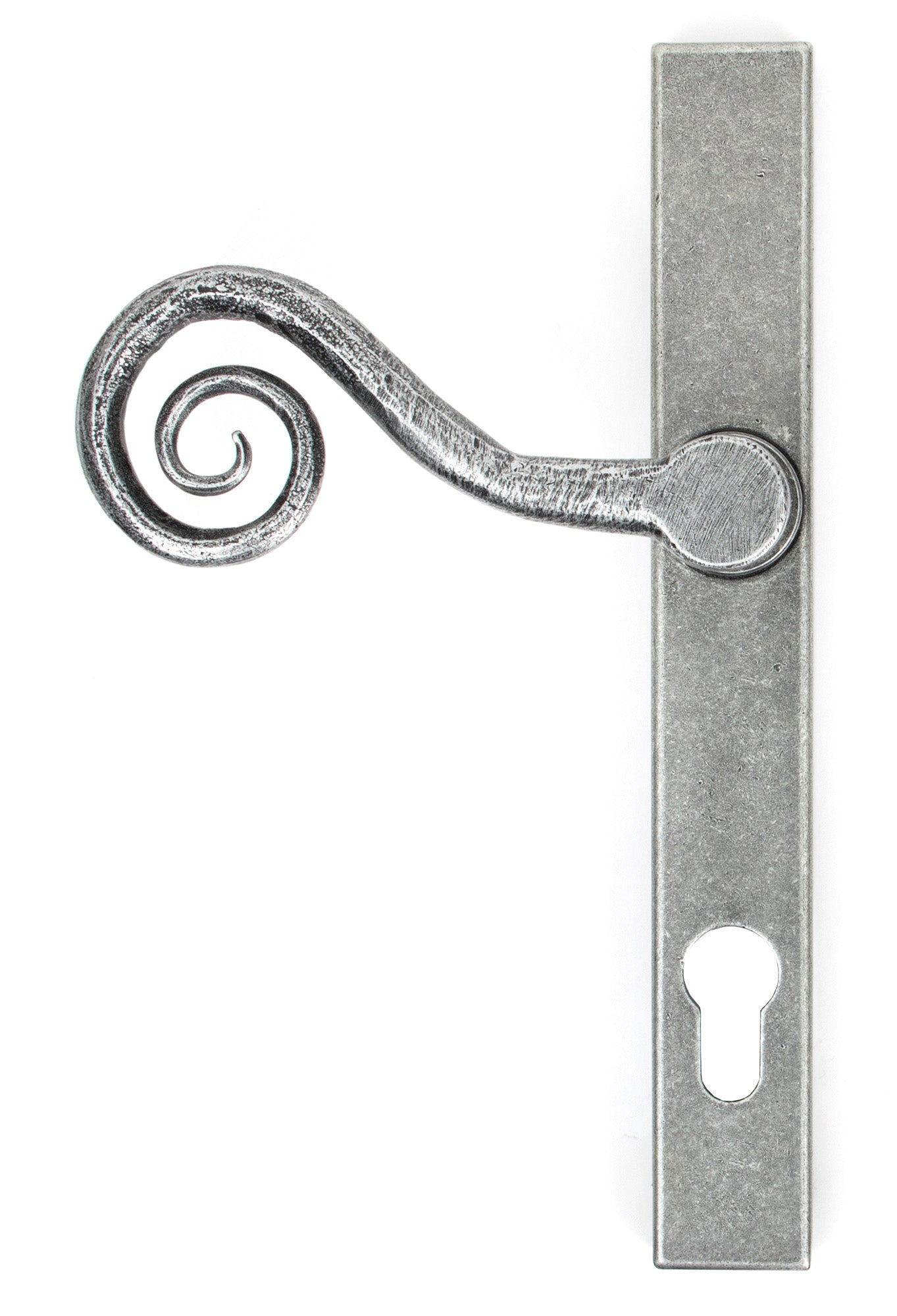 Pewter Monkeytail Slimline Lever Espag. Lock Set - LH