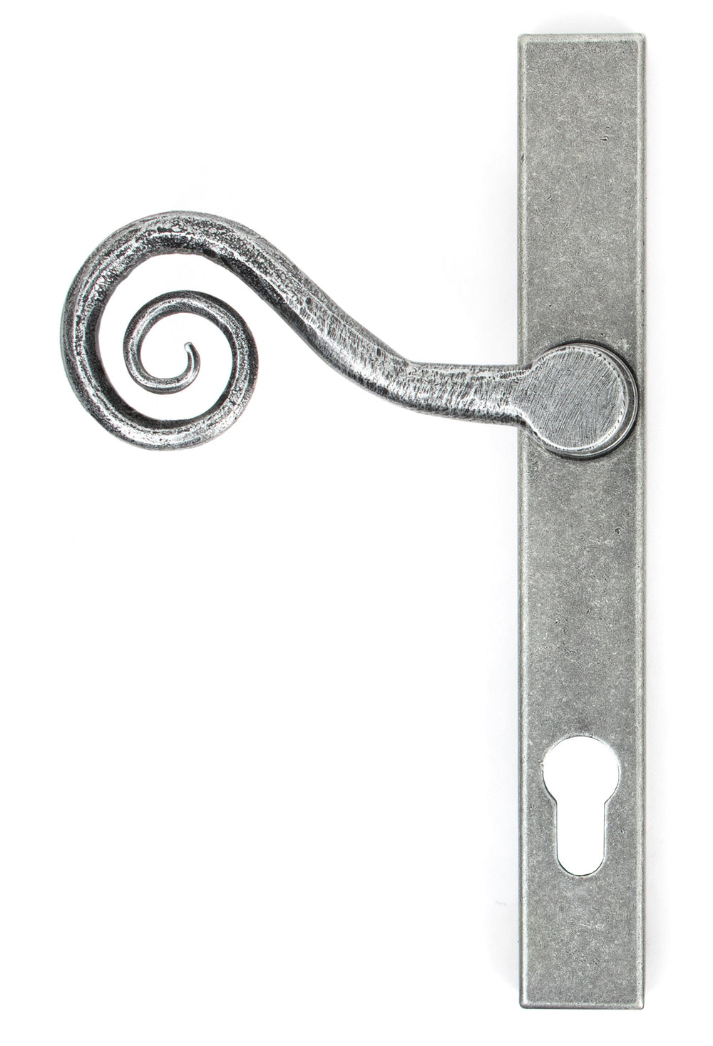 Pewter Monkeytail Slimline Lever Espag. Lock Set - LH