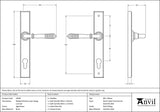 Reeded Slimline Lever Espag. Lock Set