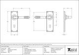 Reeded Lever Lock Set