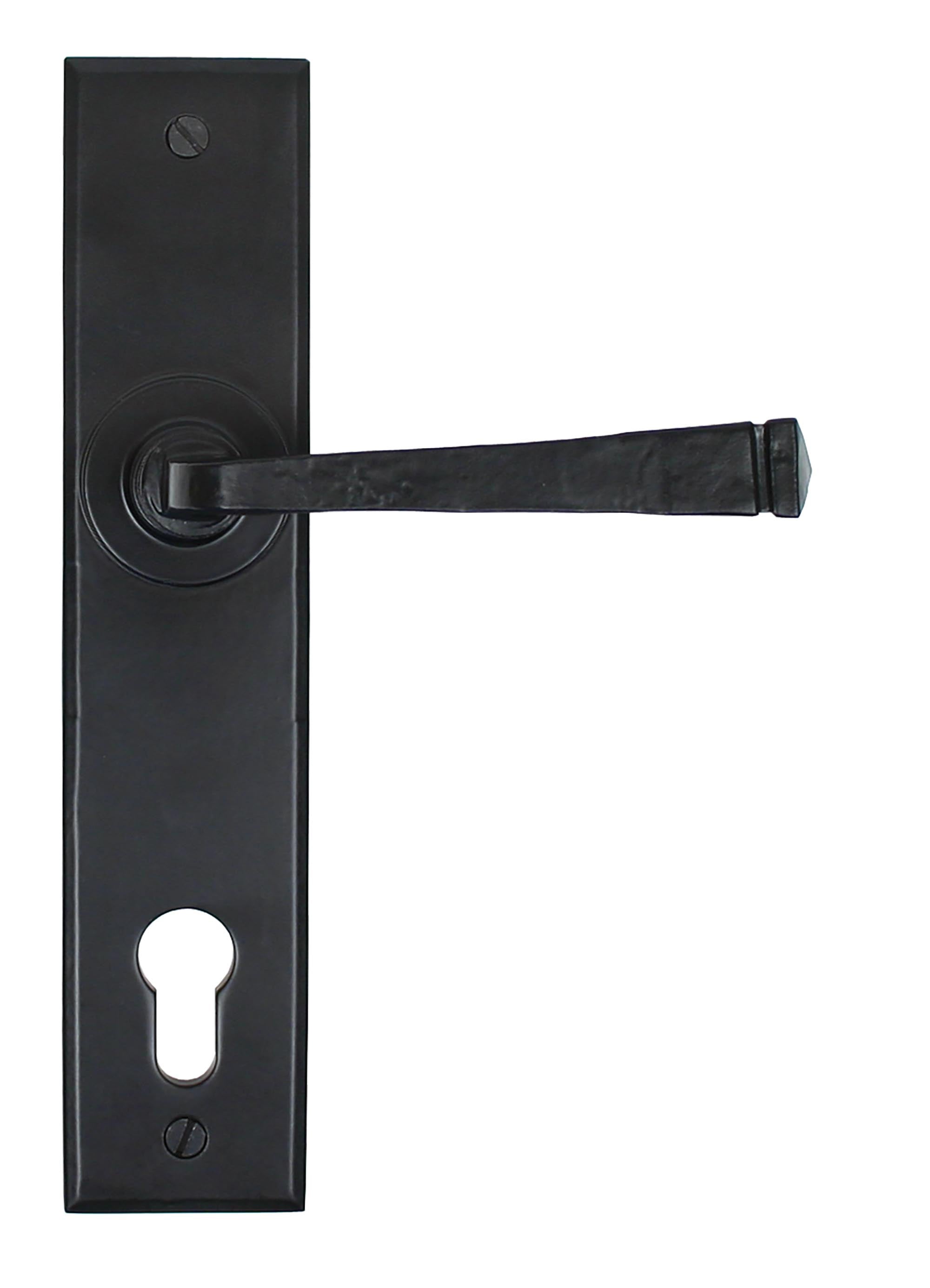 Black Avon Lever Espag. Lock Set