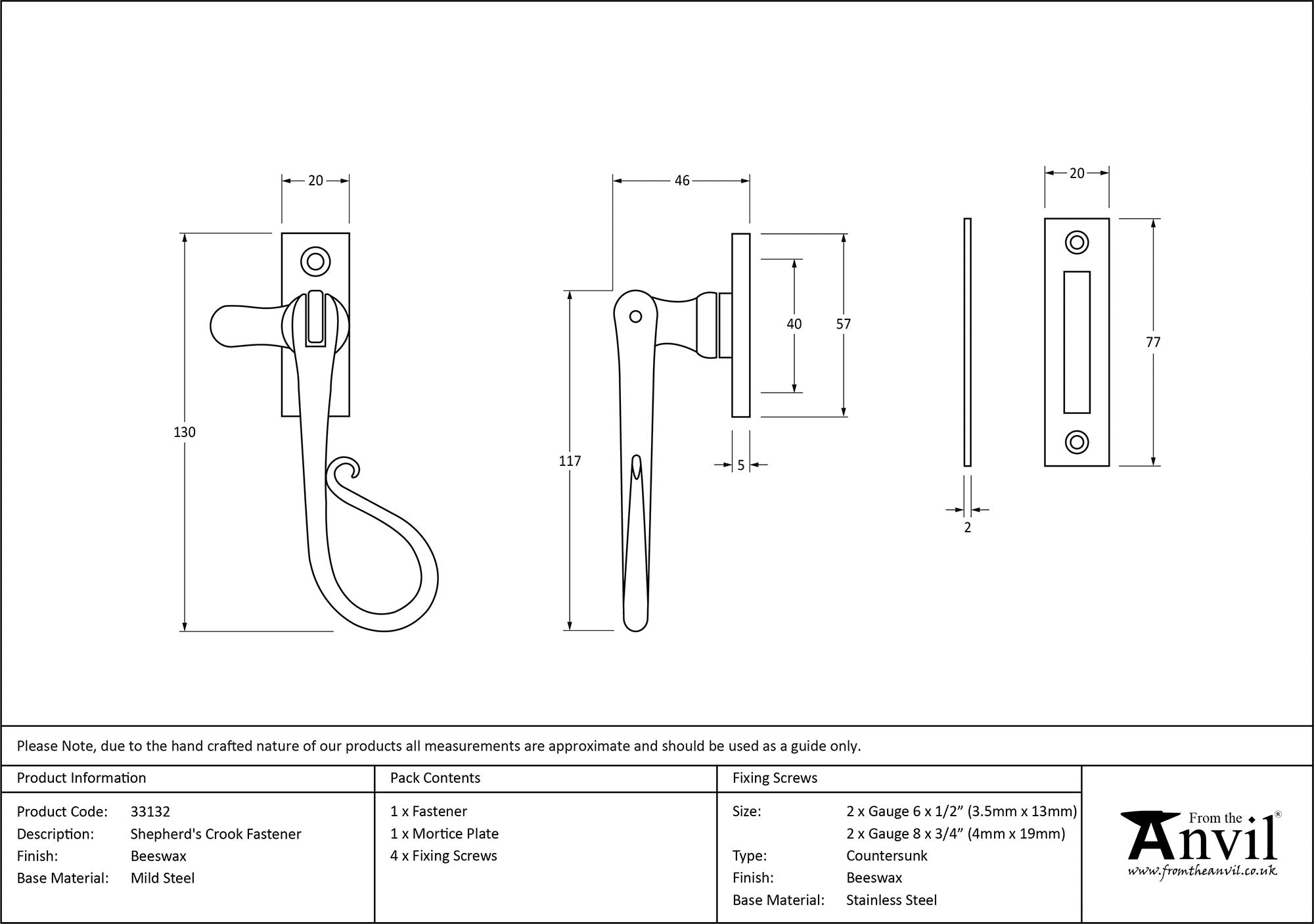 Shepherds Crook Fastener