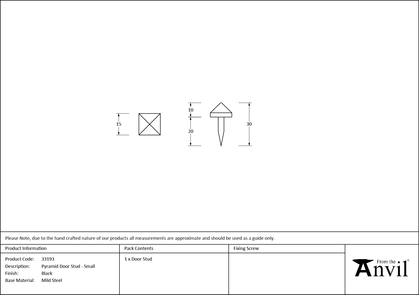 Pyramid Door Stud
