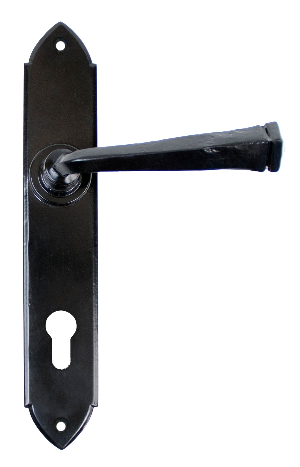 Black Gothic Lever Espag. Lock Set