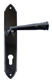 Black Gothic Lever Espag. Lock Set