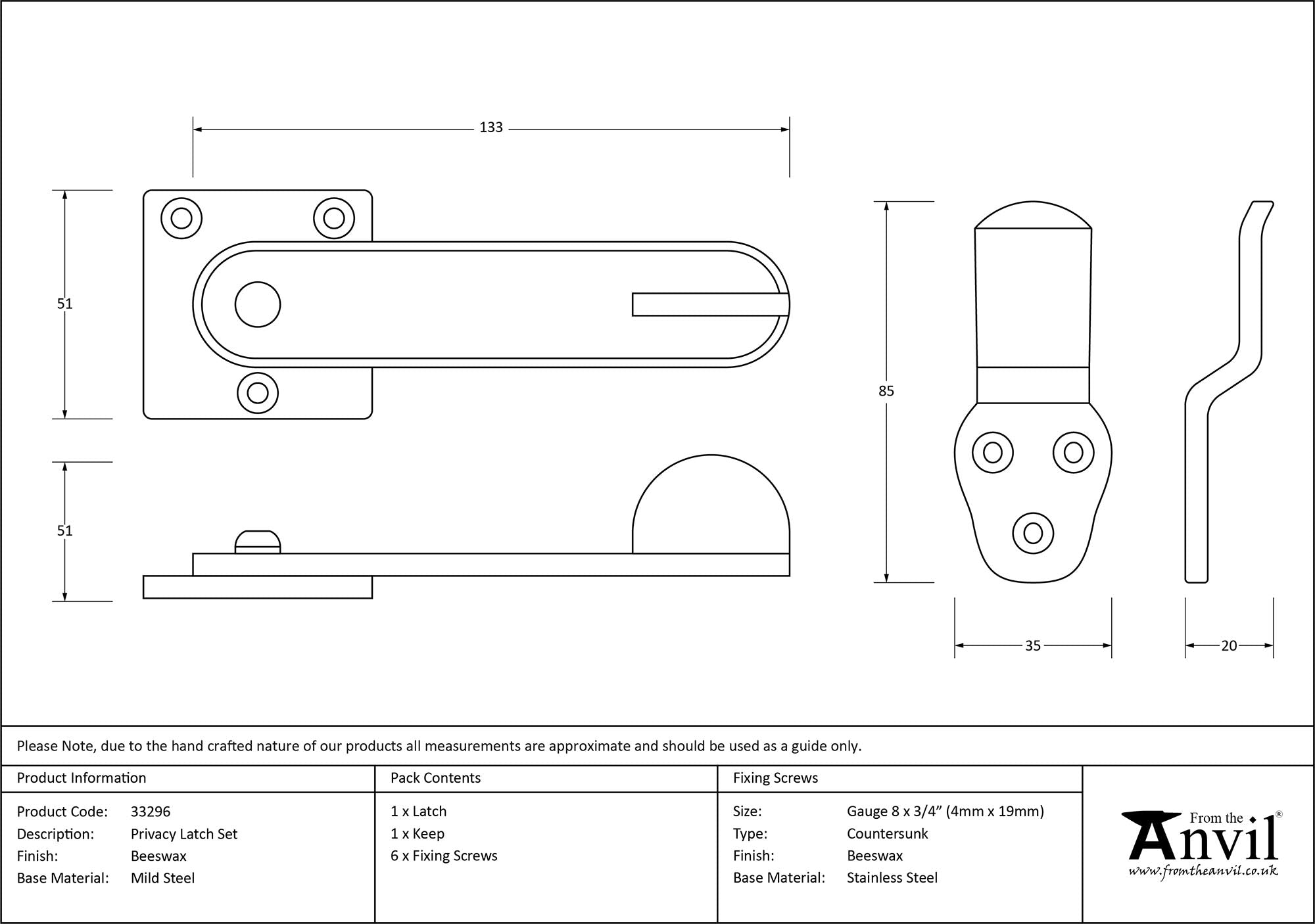 Privacy Latch Set