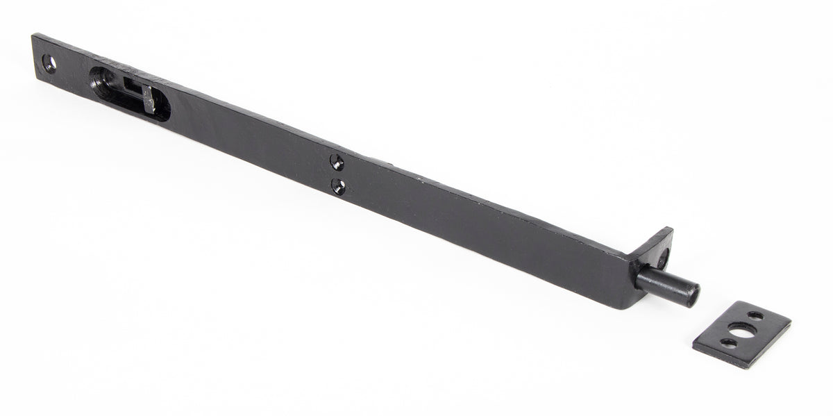Black 12" Flush/Slide Door Bolt