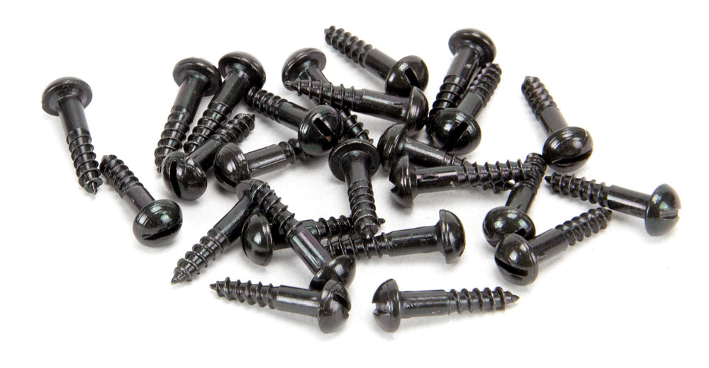 Black 8 x 3/4" Round Head Screws (25)