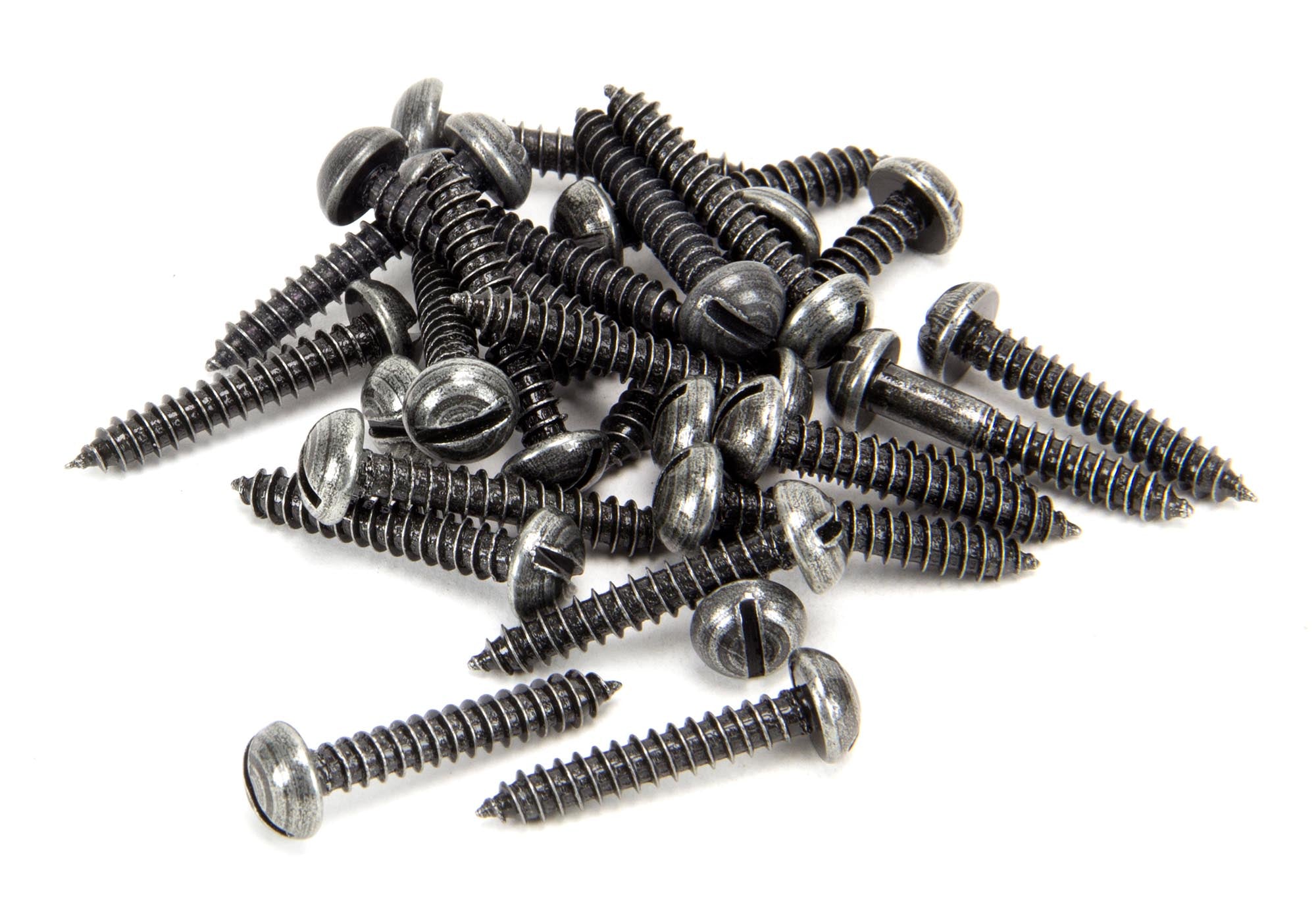 Pewter 8 x 1" Round Head Screws (25)