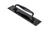 Black Pull Handle on Backplate