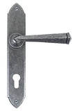 Pewter Gothic Lever Espag. Lock Set