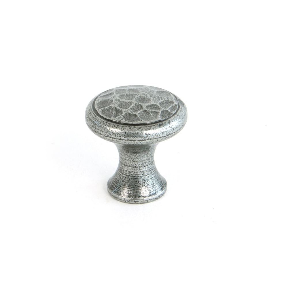 Pewter Hammered Cabinet Knob - Small