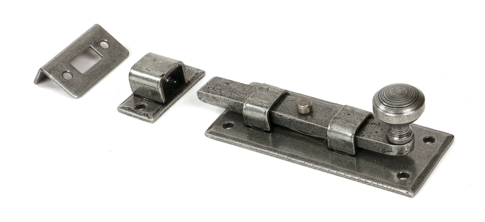 Pewter 4" Straight Knob Bolt