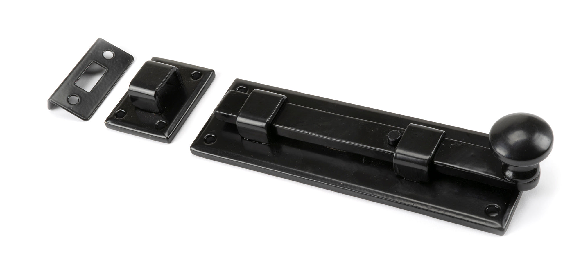 Black 6" Straight Knob Bolt