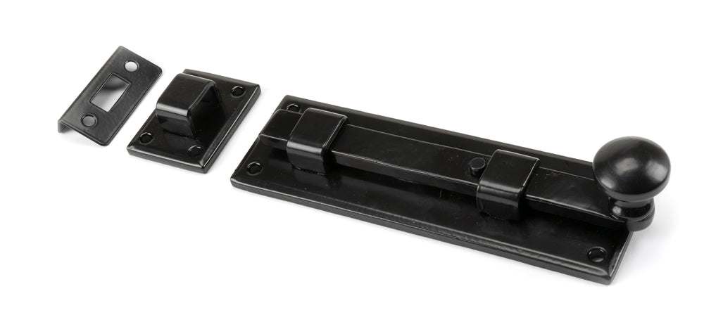 Black 6" Straight Knob Bolt