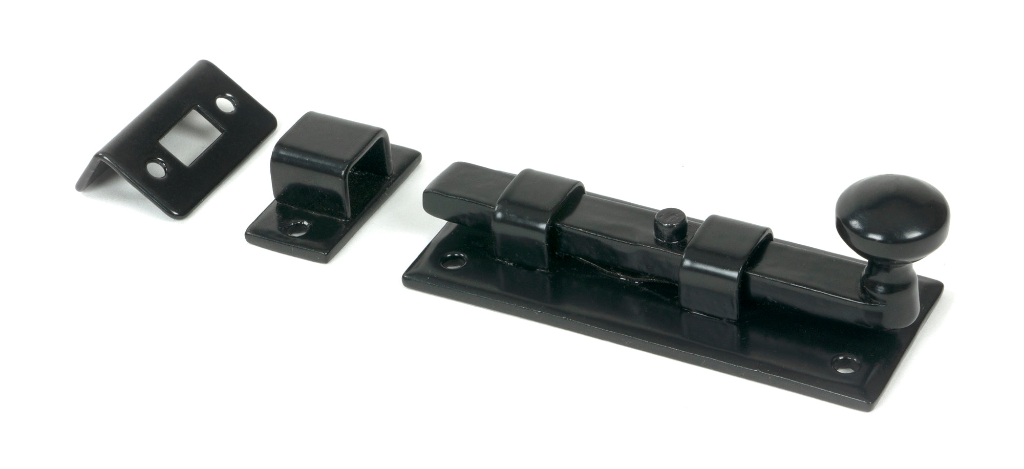 Black 4" Straight Knob Bolt