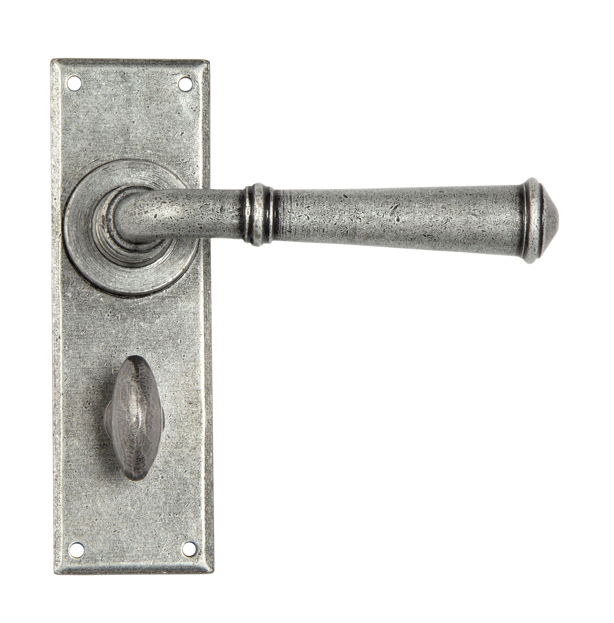 Pewter Regency Lever Bathroom Set