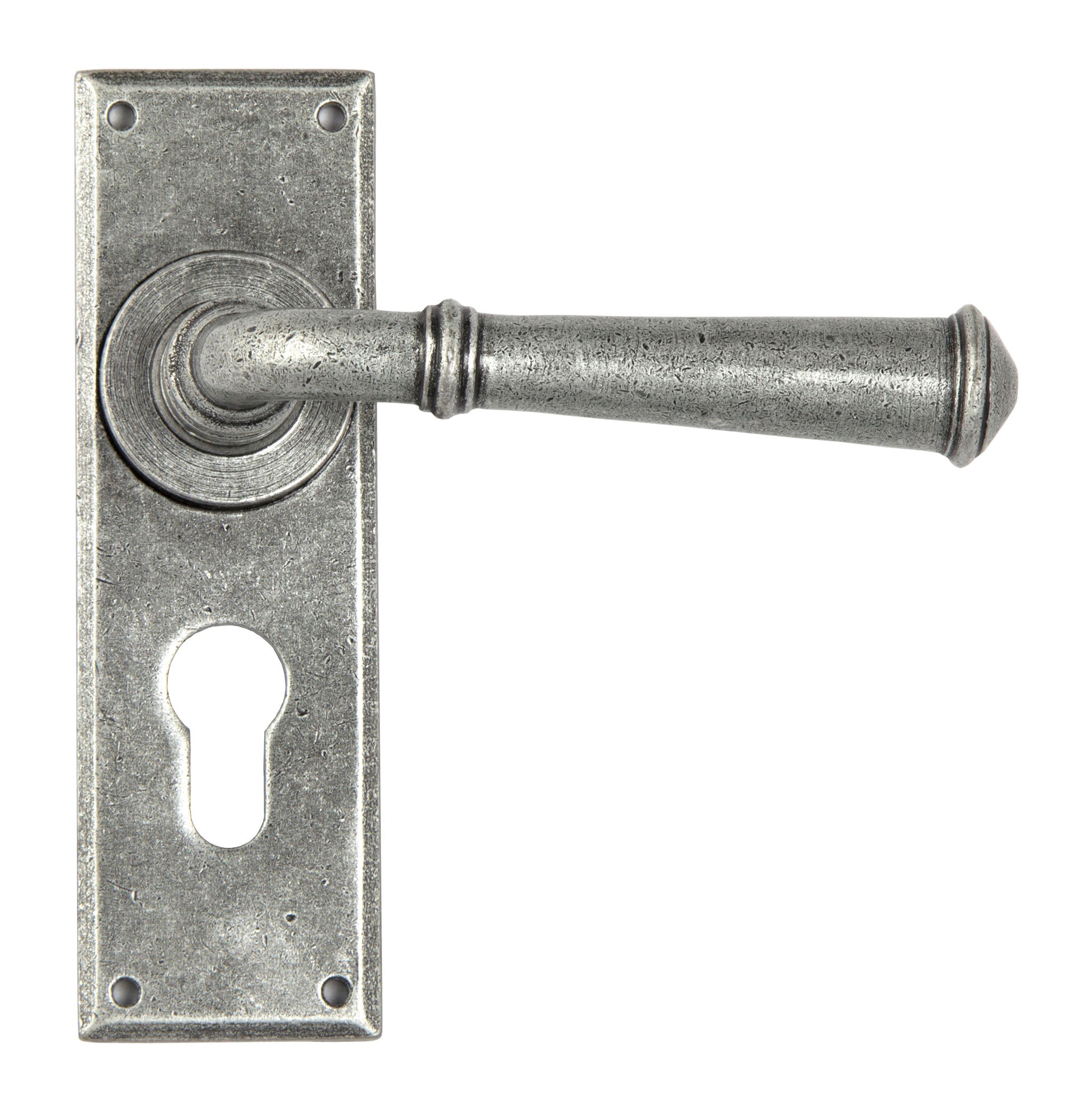 Pewter Regency Lever Euro Lock Set
