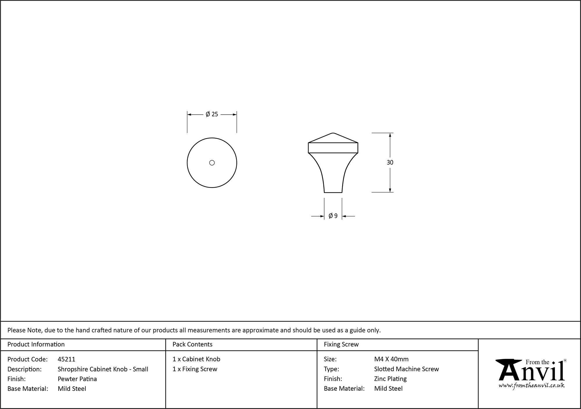 Shropshire Cabinet Knob