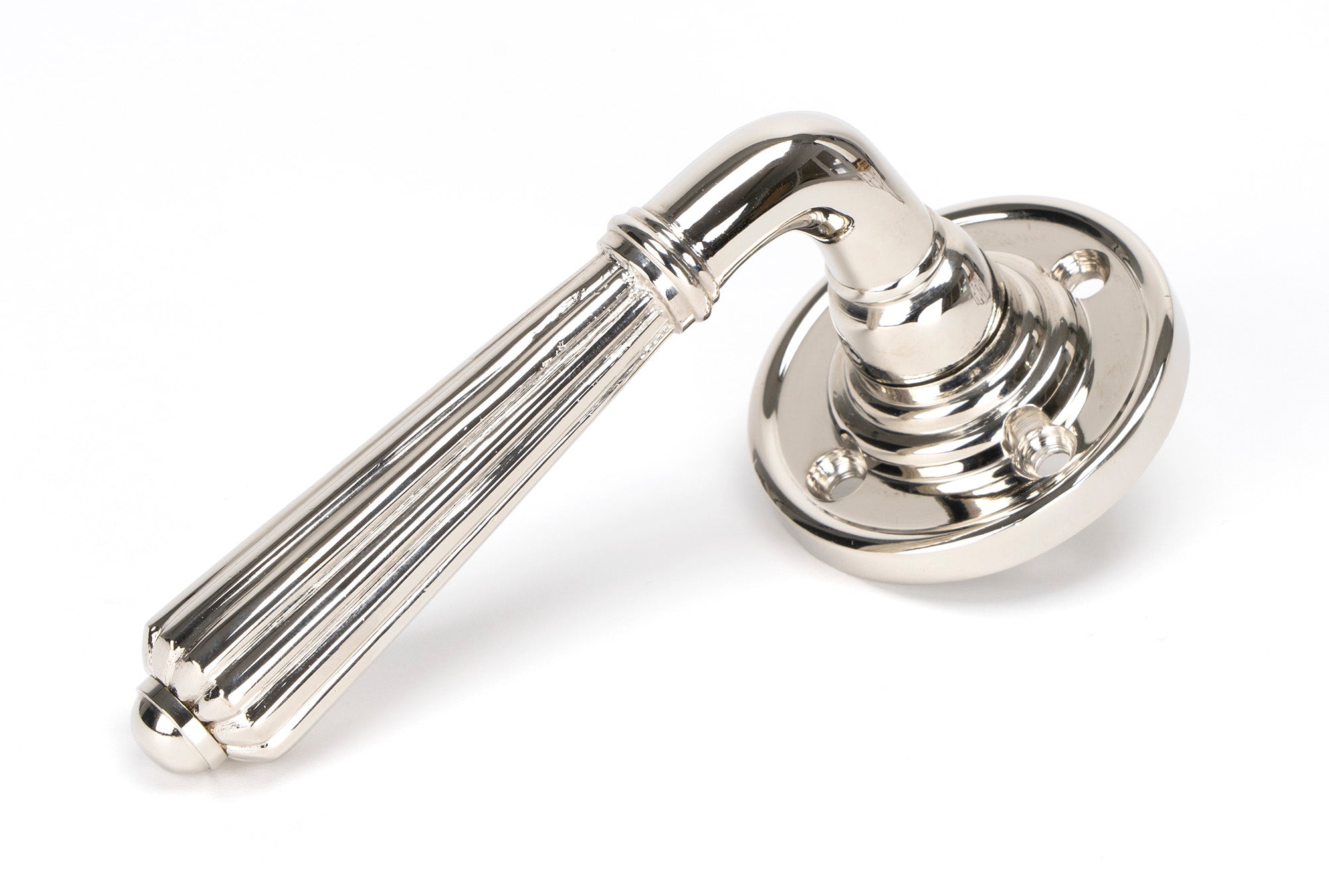 Polished Nickel Hinton Lever on Rose Set