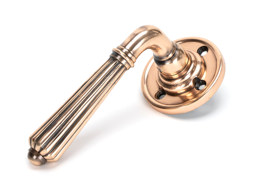 Polished Bronze Hinton Lever on Rose Set