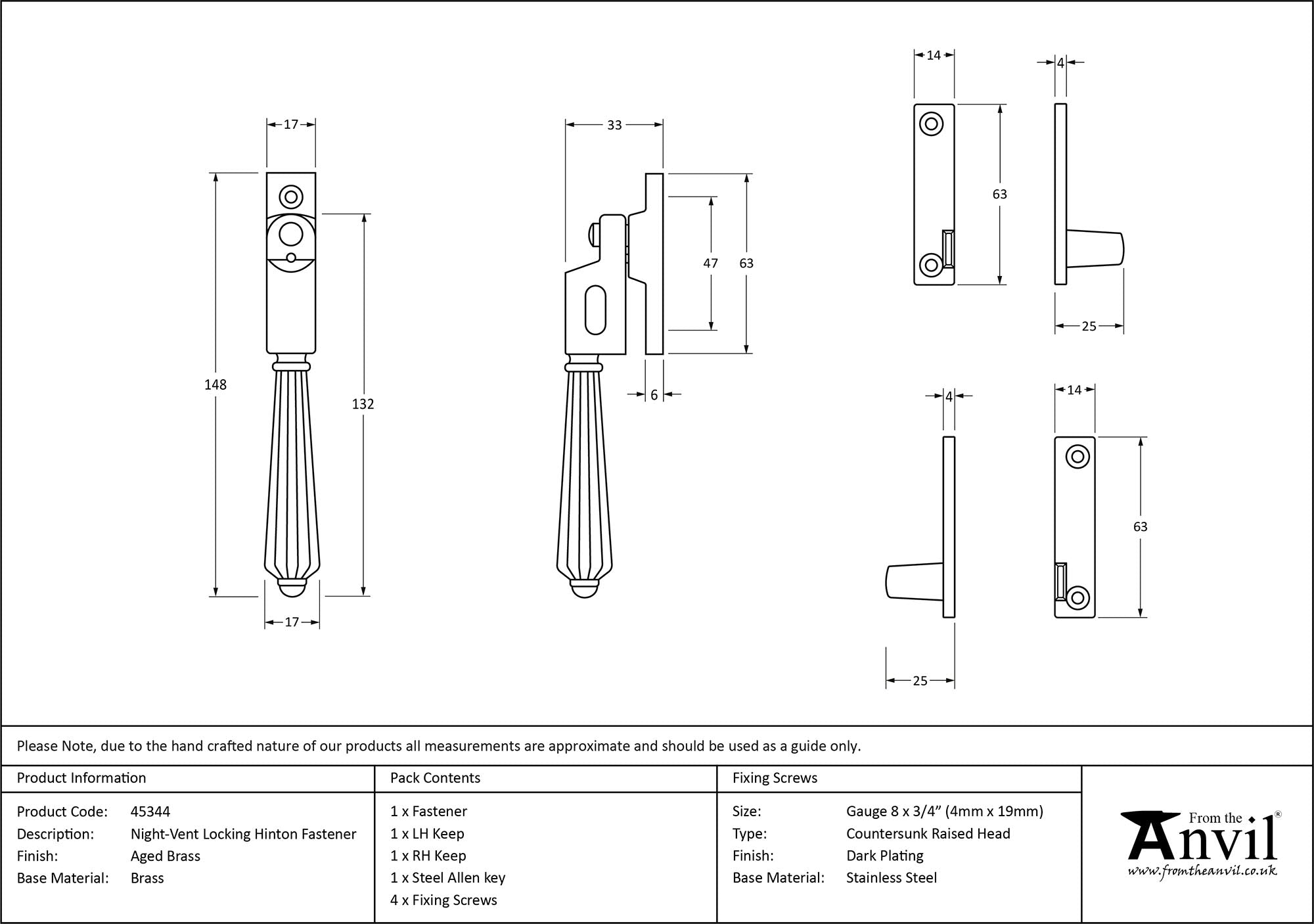 Night-Vent Locking Hinton Fastener