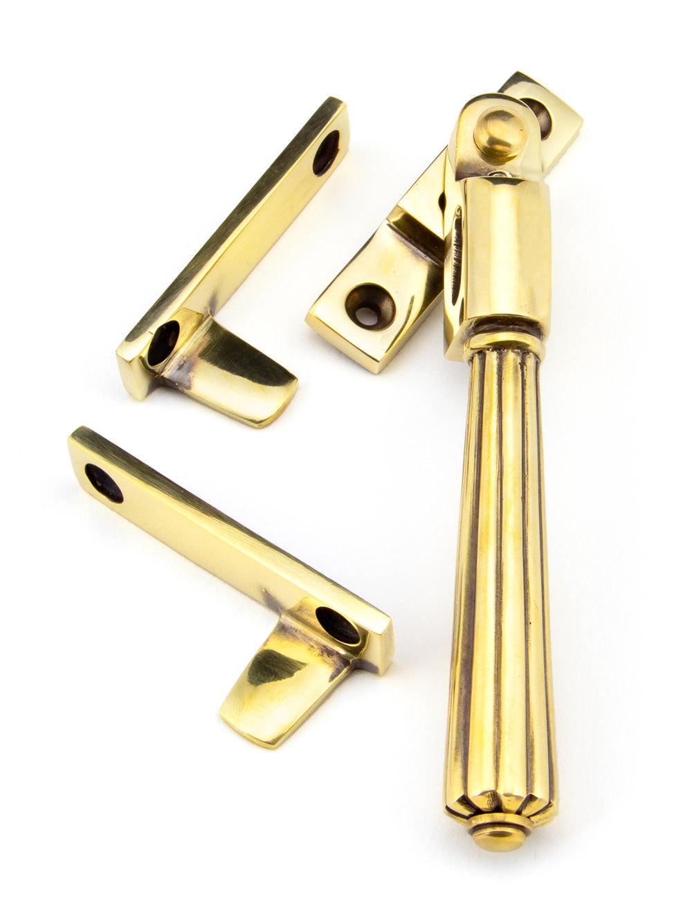 Aged Brass Night-Vent Locking Hinton Fastener