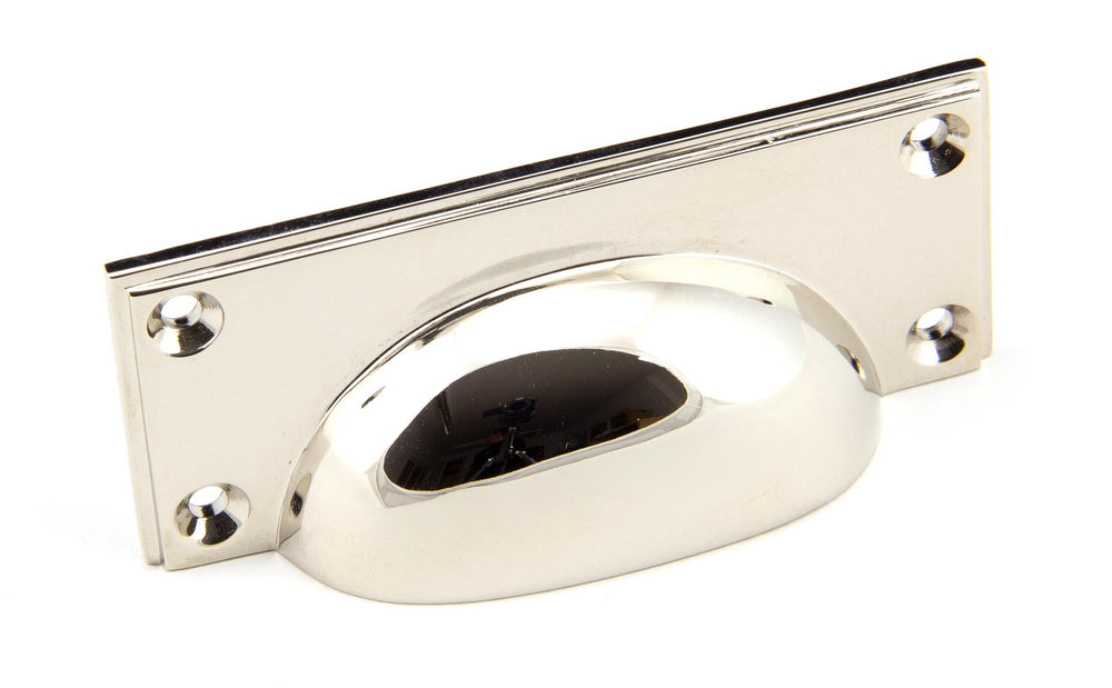 Polished Nickel Art Deco Drawer Pull